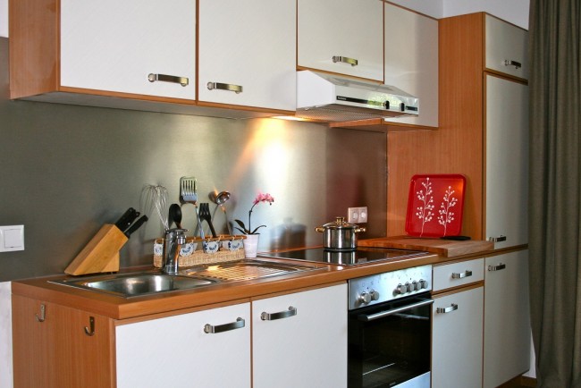 Voll ausgestattete K&uuml;che im Appartement Family Room inkl. Nespresso Maschine