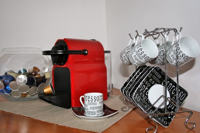 Nespresso Maschine im Appartement Family Room