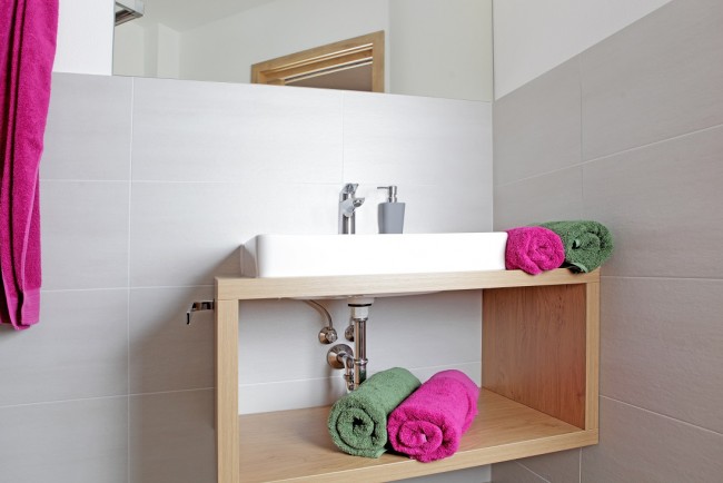 Edle Waschbecken im Appartement Mountain Room